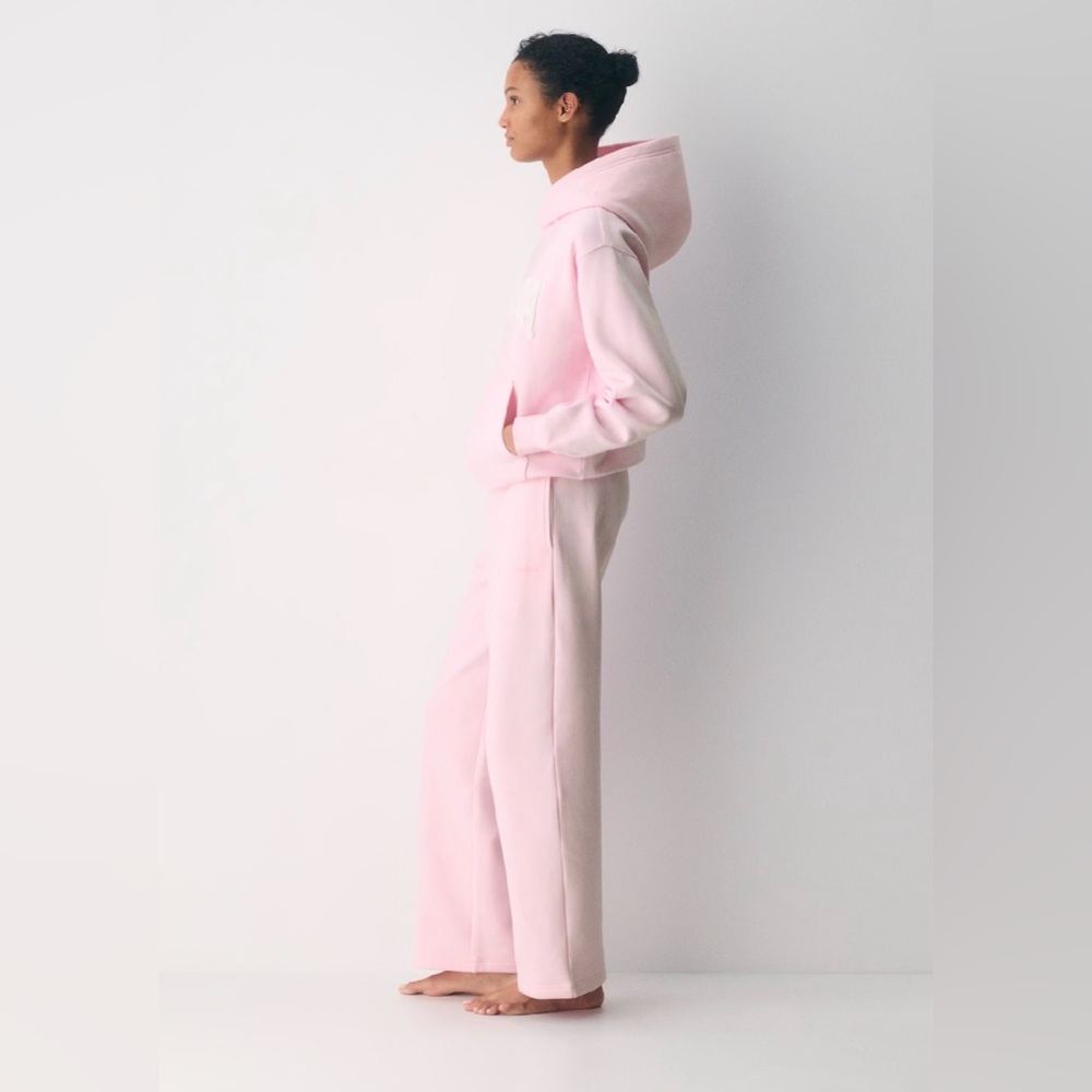 NWT Aritzia Cozy Sweatfleece Perfect Hoodie Light Pink- Sold Out Online! - Picture 5 of 12